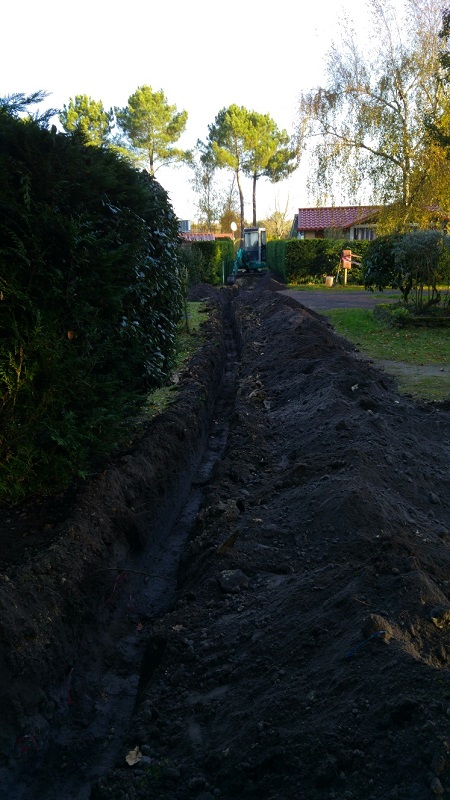 Nouvelle tranchée hors parcelle